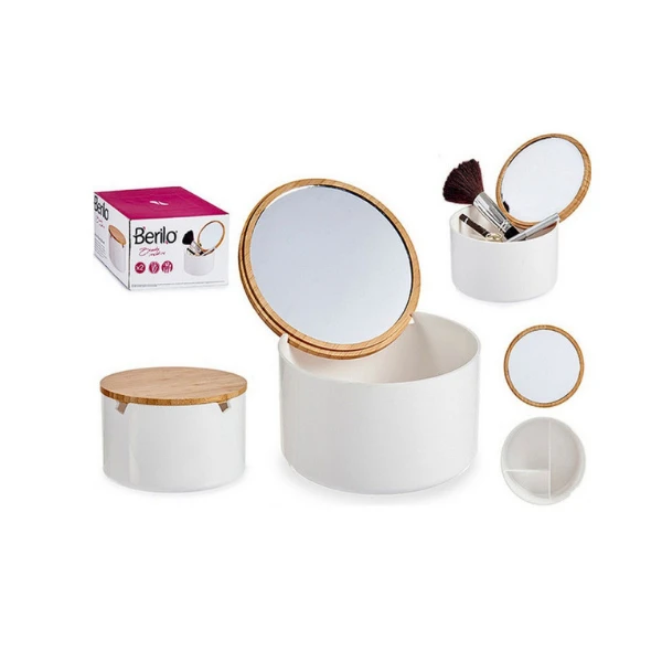 BOITE À BIJOUX EN PLASTIQUE AVEC MIROIR BERILO