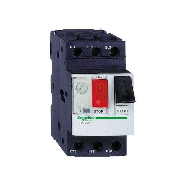 DISJONCTEUR MOTEUR GV2ME10 3POLES 4 à 6.3A DECLENCHEUR MAGNETOTHERMIQUE SCHNEIDER