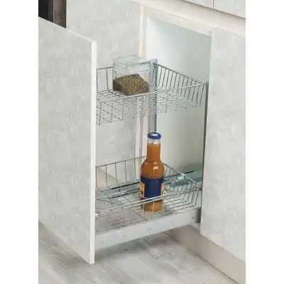 PORTE BOUTEILLE 40CM CHROMÉ SIGE - 1