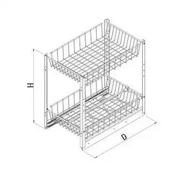 PORTE BOUTEILLE 40CM CHROMÉ SIGE  - 2