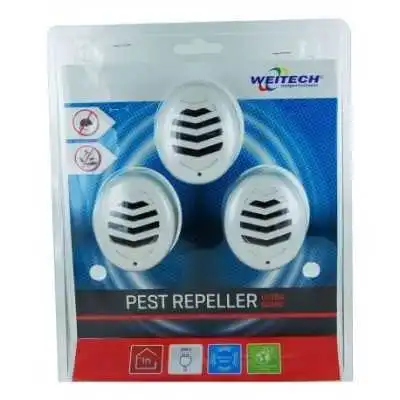 LOT DE 3 RÉPULSIFS RONGEURS ET INSECTES ULTRASON WEITECH WEITECH - 1