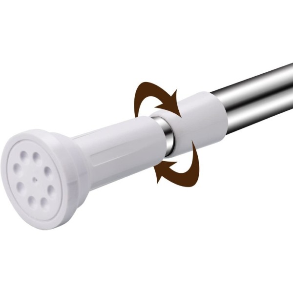 TRINGLE RIDEAUX DE DOUCHE EXTENSIBLE EN INOX 110*200CM