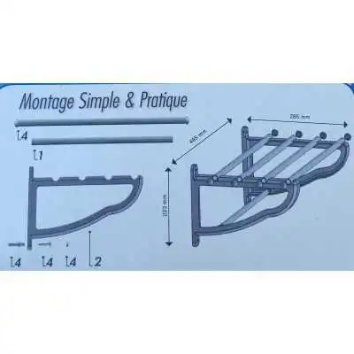 PORTE SERVIETTES RACK 50*28CM LUXPLAST LUX-PLAST - 2