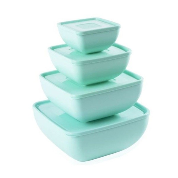 LOT DE 4 BOÎTES DE CONSERVATION CARRÉES SOTUFAB PLAST