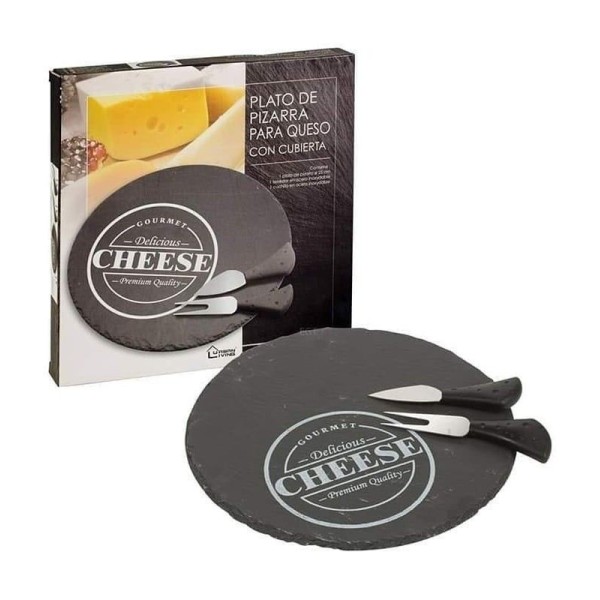 PLATEAU À FROMAGE ROND EN ARDOISE Ø25CM