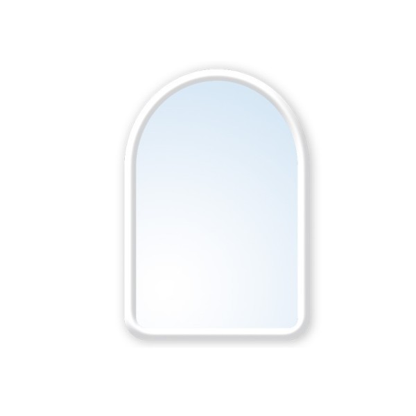 MIROIR MURAL DEMI-RONDE EN ABS 59*44CM LUXPLAST