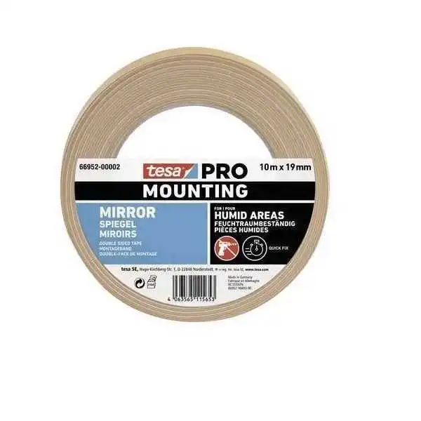 RUBAN ADHÉSIF DOUBLE FACE POUR MIROIR 19MM*10M TESA
