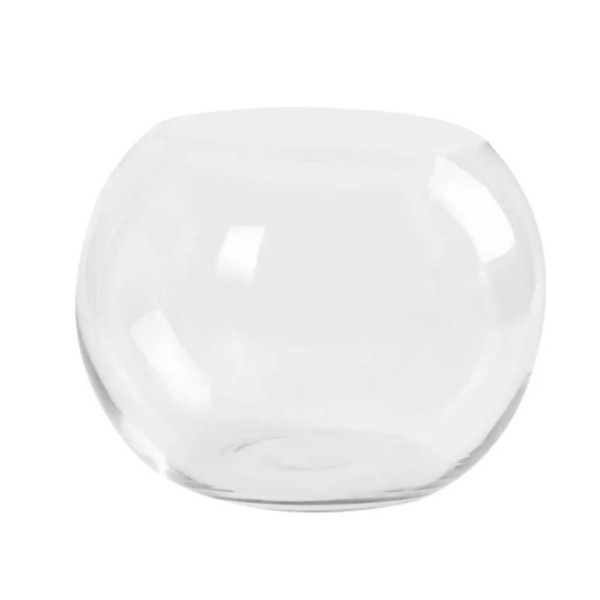 VASE ROND EN VERRE TRANSPARENT Ø15CM COK