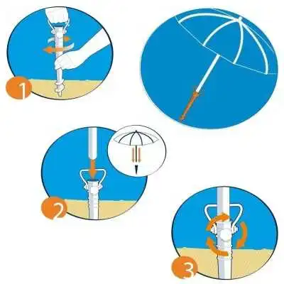 FIXATION DE PIED PARASOL EN PLASTIQUE  - 7
