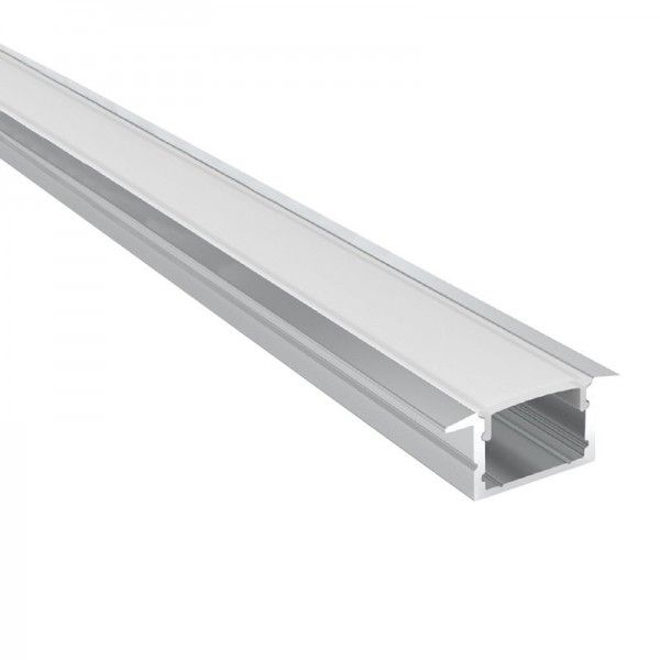 Profilé Aluminium à Enduire Gris pour Ruban LED 2m