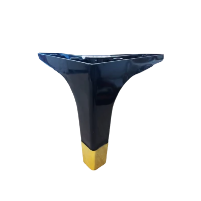 SABOT COIN DE MEUBLE EN PLASTIQUE NOIR/DORÉ PARMA  - 1