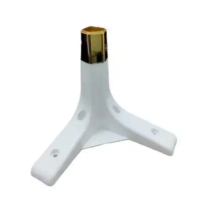 SABOT COIN DE MEUBLE EN PLASTIQUE BLANC/ DORÉ PARMA  - 1