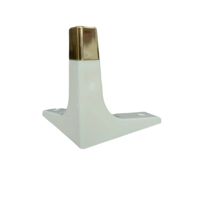 SABOT COIN DE MEUBLE EN PLASTIQUE BLANC/ DORÉ PARMA - 2