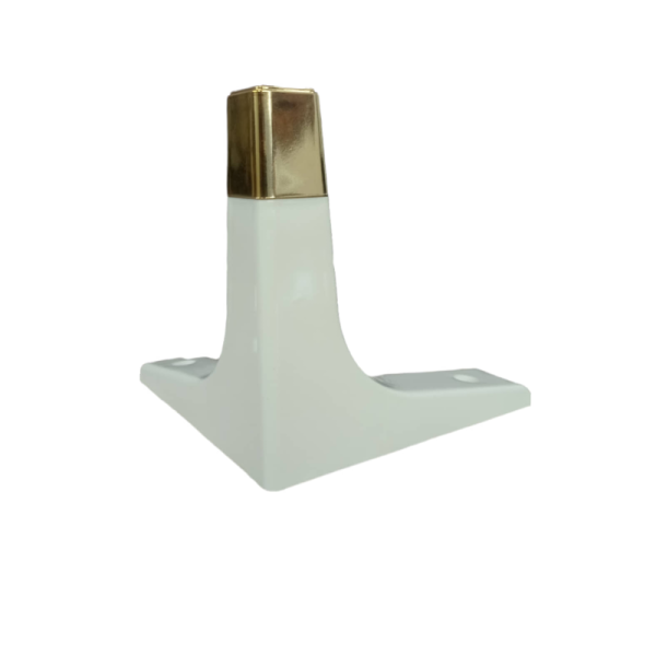 SABOT COIN DE MEUBLE EN PLASTIQUE BLANC/ DORÉ PARMA