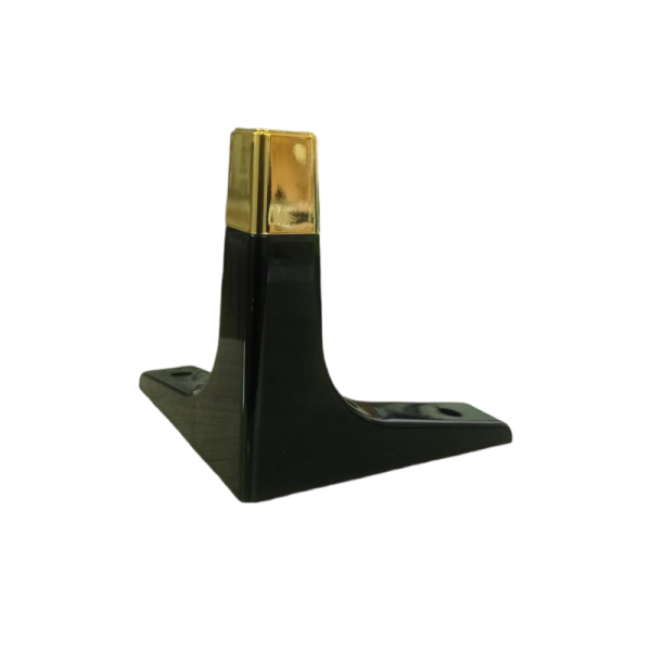 SABOT COIN DE MEUBLE EN PLASTIQUE NOIR/DORÉ PARMA