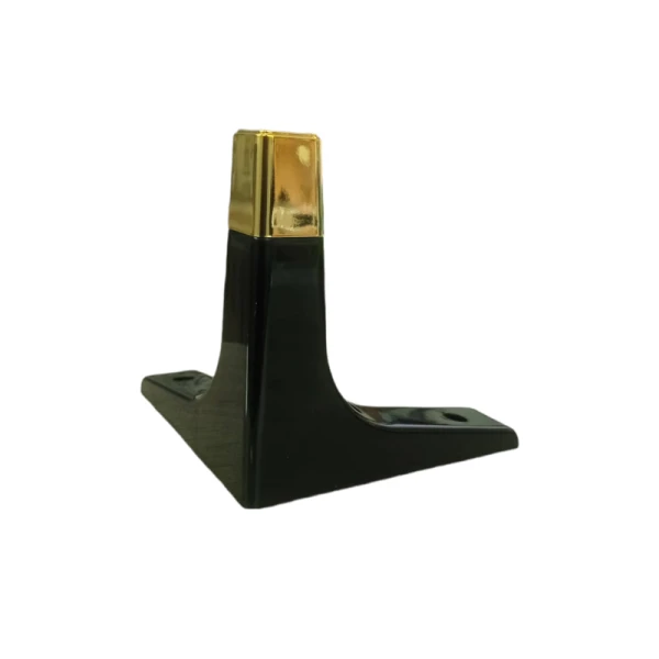 SABOT COIN DE MEUBLE EN PLASTIQUE NOIR/DORÉ PARMA