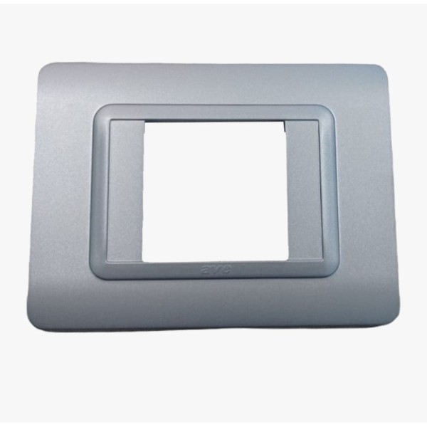 PLAQUE RECTANGULAIRE 2 MODULES GRIS SYS44 SOMEF