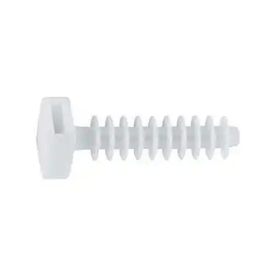 LOT DE 100 CHEVILLES POUR SERRE CÂBLES 6MM BLANC - 1