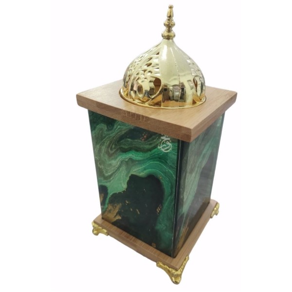 ENCENSOIR ORIENTAL AVEC COUVERCLE MÉTAL DORÉ