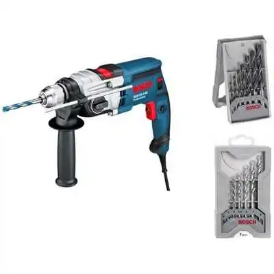 PERCEUSE À PERCUSSION 850W GSB19-2RE AVEC 7 FORETS BETON ET 7 MECHES BOIS BOSCH BOSCH - 2