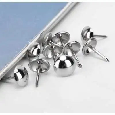 LOT DE 20 CLOUS TAPISSIER DÉCORATIFS CHROMÉ  - 2