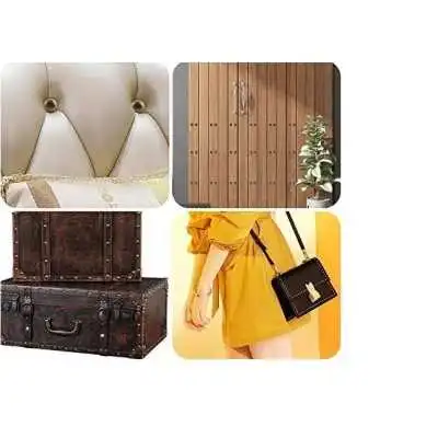 LOT DE 20 CLOUS TAPISSIER DÉCORATIFS CHROMÉ  - 3