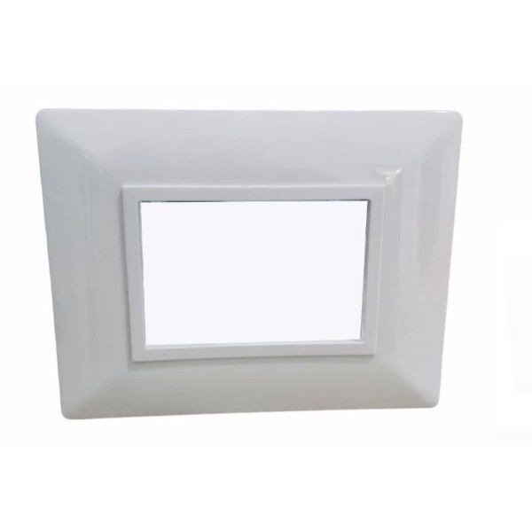 PLAQUE RECTANGULAIRE 3MODULES BLANC 703/3BB ALPHA