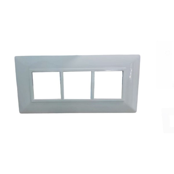 PLAQUE RECTANGULAIRE 6MODULES BLANC 703/6BB ALPHA