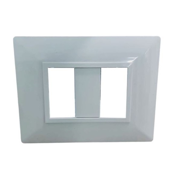 PLAQUE RECTANGULAIRE 2MODULES BLANC 703/2BB ALPHA