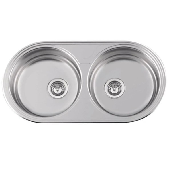 ÉVIER DUETO ENCASTRABLE 2BACS 847*444MM RODI