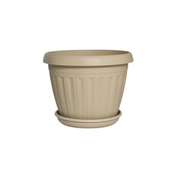 BAC À PLANTE 30CM AVEC PLATEAU GRÈGE SOTUFAB PLAST