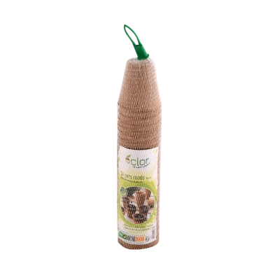 LOT DE 24 POTS RONDS EN CARTON 6CM ECLOR ECLOR - 1