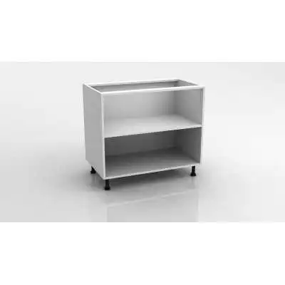 MEUBLE BAS DE CUISINE À 2 NIVEAUX 90CM BLANC IKIT IKIT - 1