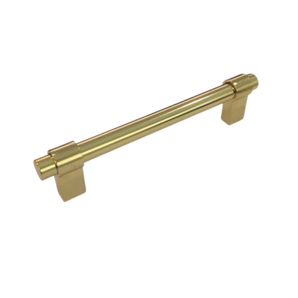 POIGNÉE DE MEUBLE 128MM DORÉ FORME RONDE NOBEL