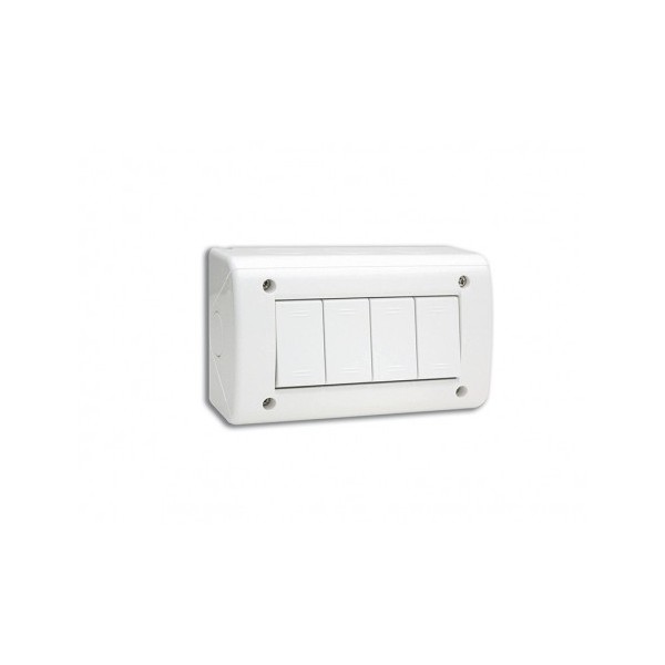 BOITE APPARENTE 4 MODULES BLANC SYS45 SOMEF