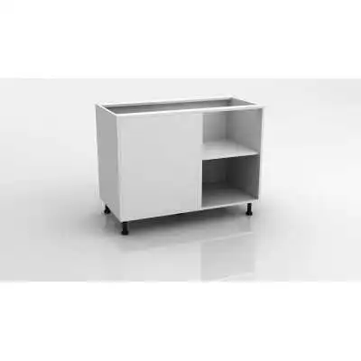 MEUBLE BAS DE CUISINE COIN GAUCHE L.105CM AVEC ÉTAGÈRE IKIT IKIT - 1
