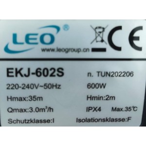 POMPE JET EKJ-602S INOX-M 0.5CV LEO LEO - 2