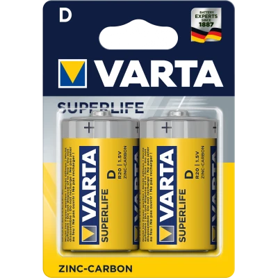 PACK DE 2 PILES SUPERLIFE D 1.5V VARTA VARTA - 1