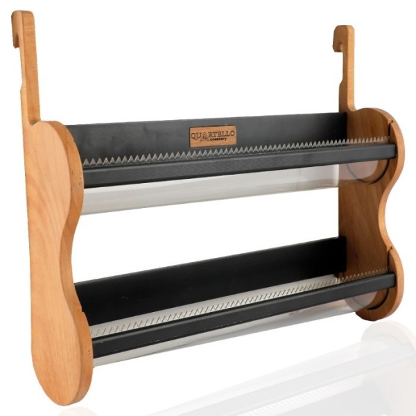 PORTE ROULEAUX DE CUISINE EN BOIS NOIR QUARTELLO