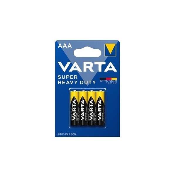 PACK DE 4 PILES SUPER HEAVY DUTY AAA 1.5V VARTA