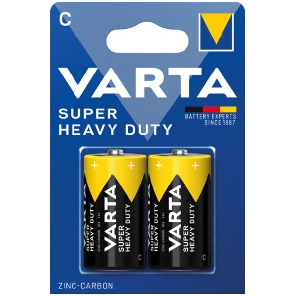LOT DE 2 BATTERIES R14/C SUPER HEAVY DUTY VARTA