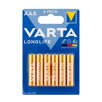 LOT DE 4 PILES AAA VARTA LONGLIFE LR03 + 2 PILES OFFERTES VARTA - 1