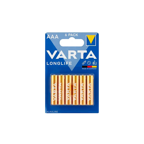 LOT DE 4 PILES AAA VARTA LONGLIFE LR03 + 2 PILES OFFERTES