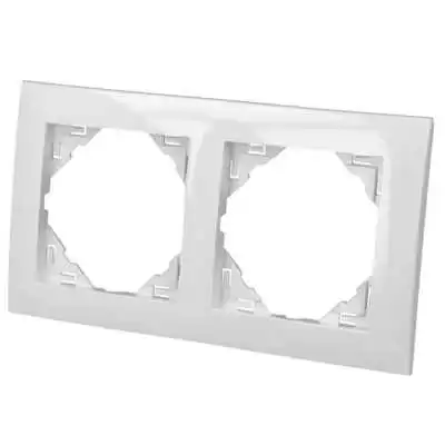 PLAQUE DE FINITION BLANCHE DOUBLE EFAPEL - 1