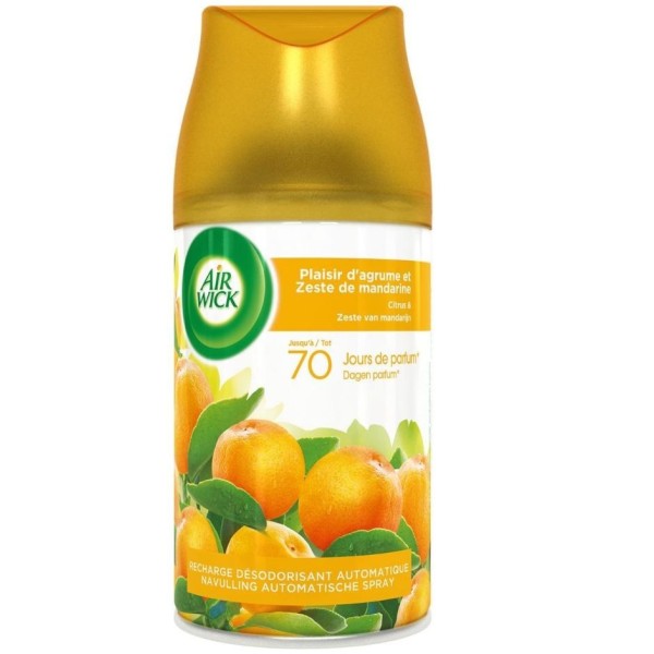 RECHARGE FRESHMATIC PLAISIR D'AGRUME ET ZESTE DE MANDARINE 250ML AIR WICK