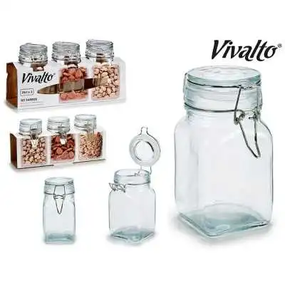LOT DE 3 POTS EN VERRE 25CL VIVALTO VIVALTO - 2