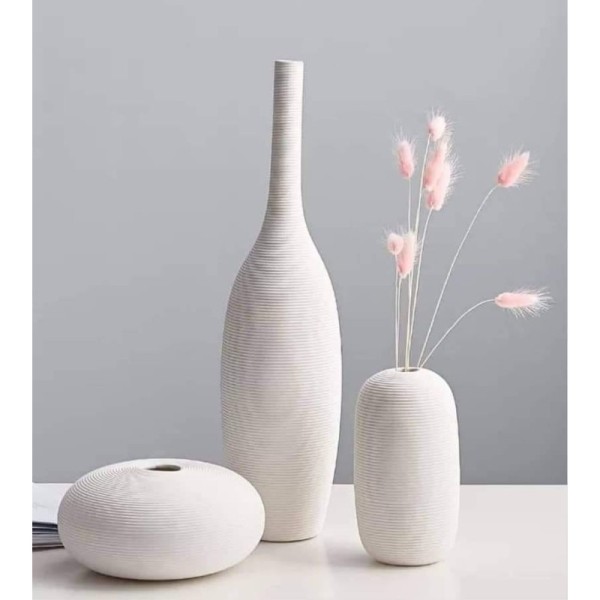 SET DE 3 VASES EN CÉRAMIQUE