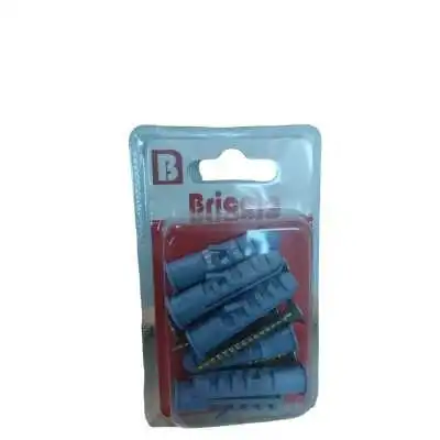 LOT DE 6 VIS BOIS TETE FRAISÉE PLATE 5*40MM AVEC CHEVILLE DE 10 BRICOLA BRICOLA - 1