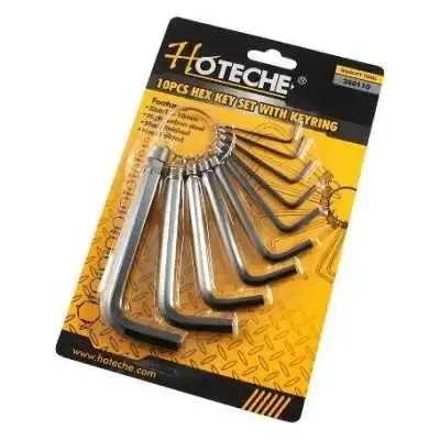 LOT DE 10 CLÉS ALLEN MILLIMÉTRIQUES TYPE PORTE-CLÉS HOTECHE HOTECHE - 1