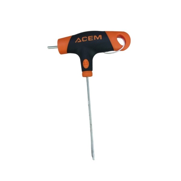 TOURNEVIS EN "T" 2.5 À POIGNÉE DOUBLE 6 PANS ACEM